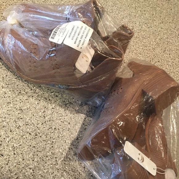 Charming Charlie Biller Cut Out Brown Booties - Picture 6 of 6